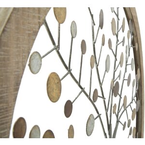 Mauro Ferretti panel ścienny drzewo życia Ø61x1,8 cm złoty naturalny