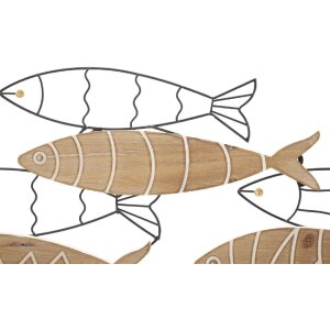 Mauro Ferretti panel ścienny ryba 60x2x30 cm czarny naturalny kolor