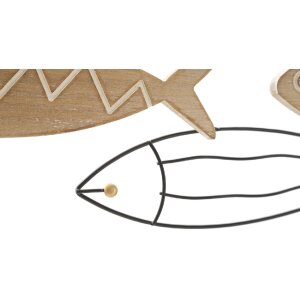 Mauro Ferretti panel ścienny ryba 60x2x30 cm czarny naturalny kolor