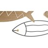 Mauro Ferretti panel ścienny ryba 60x2x30 cm czarny naturalny kolor