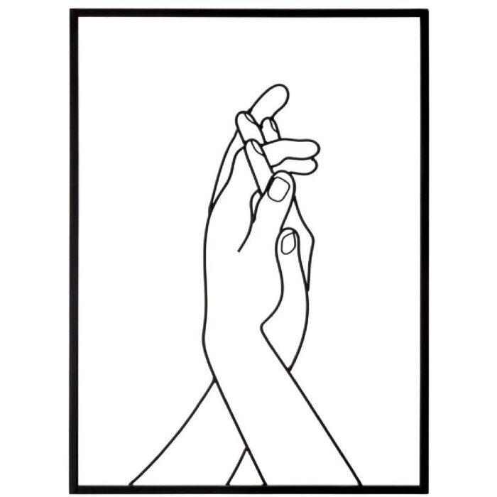 Panel ścienny Mauro Ferretti Simply Hands 40x1x55 cm czarny