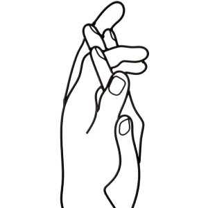 Panel ścienny Mauro Ferretti Simply Hands 40x1x55 cm czarny