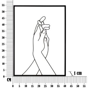 Panel ścienny Mauro Ferretti Simply Hands 40x1x55 cm czarny