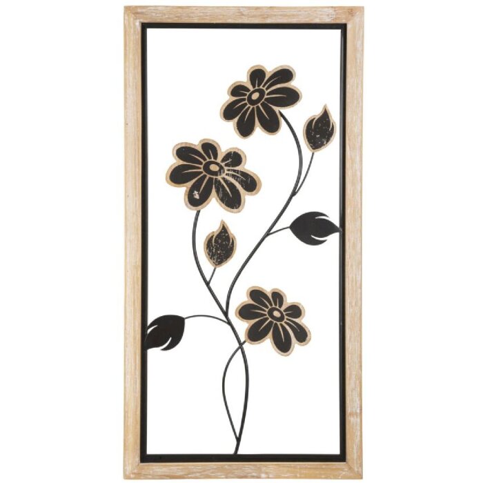 Mauro Ferretti Girish 30x2,5x60 cm brązowo-czarny panel ścienny wykonany z żelaza i MDF