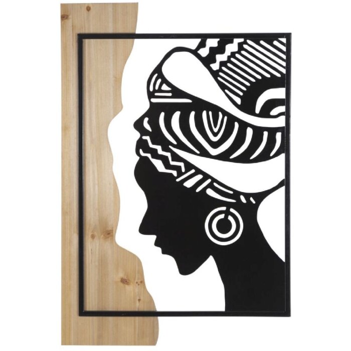 Mauro Ferretti panel ścienny Tribal 53x2x80 cm czarny brązowy