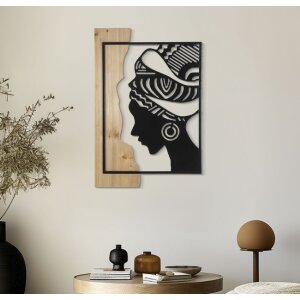 Mauro Ferretti panel ścienny Tribal 53x2x80 cm czarny brązowy