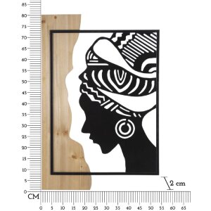 Mauro Ferretti panel ścienny Tribal 53x2x80 cm czarny brązowy