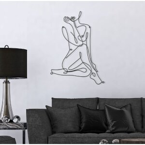 Mauro Ferretti panel ścienny Yogi 60x1,3x80 cm czarny