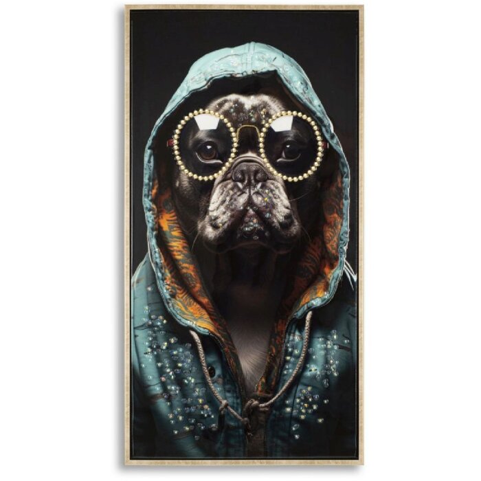 Mauro Ferretti fototapeta ścienna łazienka bully 42,5x2,8x82,5 cm turkusowy czarny
