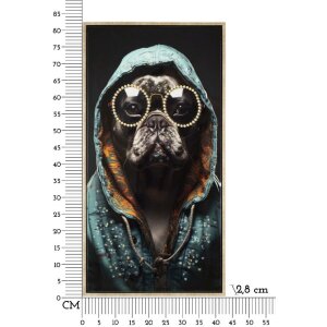 Mauro Ferretti fototapeta ścienna łazienka bully 42,5x2,8x82,5 cm turkusowy czarny