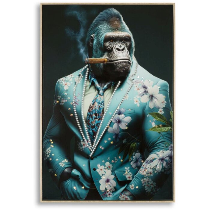 Mauro Ferretti fototapeta ścienna Kongy 62x4x92 cm turkusowy czarny