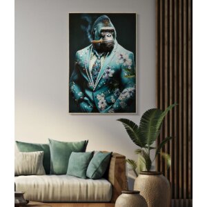 Mauro Ferretti fototapeta ścienna Kongy 62x4x92 cm turkusowy czarny