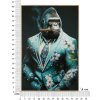 Mauro Ferretti fototapeta ścienna Kongy 62x4x92 cm turkusowy czarny