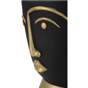 Mauro Ferretti Wazon Tribal Ø 25x25 cm czarne złoto