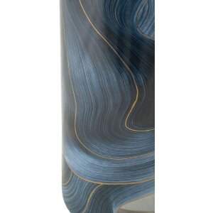 Mauro Ferretti Wazon Elegant Ø 15x34 cm niebieskie złoto z pokrywką