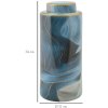 Mauro Ferretti Wazon Elegant Ø 15x34 cm niebieskie złoto z pokrywką