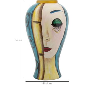 Mauro Ferretti wazon art face Ø 28x50 cm wielokolorowy