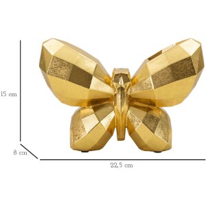 Mauro Ferretti wazon motyl 22,5x8x15 cm złoty