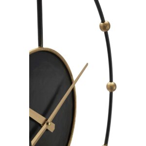 Zegar ścienny Mauro Ferretti pearl Ø61x4,5 cm czarne złoto
