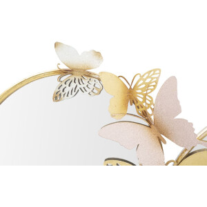 Mauro Ferretti lustro ścienne podwójne Farfalle Rosa 81x3x52,5 cm złoty róż