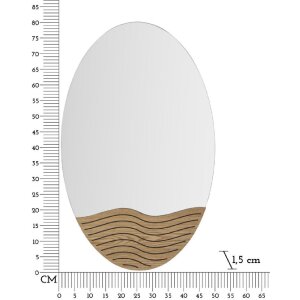 Mauro Ferretti lustro ścienne linie 50x1,5x80 cm naturalne