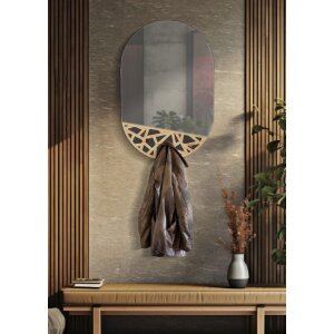 Mauro Ferretti lustro ścienne Carv 60x5,3x90 cm naturalny czarny