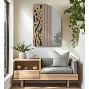 Mauro Ferretti lustro ścienne Terry 60x1x90 cm naturalny czarny