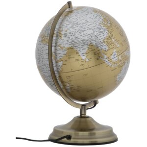 Mauro Ferretti Globe Orange z podświetleniem Ø 25x38 cm złoty srebrny