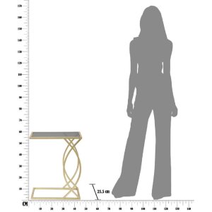 Stół rozkładany Mauro Ferretti 45,5x25,5x60 cm czarne złoto
