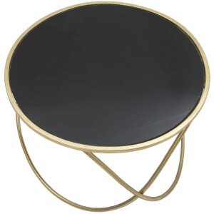 Mauro Ferretti stolik boczny Ring Ø 60x45 cm czarne złoto