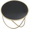 Mauro Ferretti stolik boczny Ring Ø 60x45 cm czarne złoto