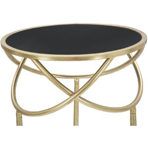 Mauro Ferretti stolik Ring Ø 40x80 cm czarne złoto