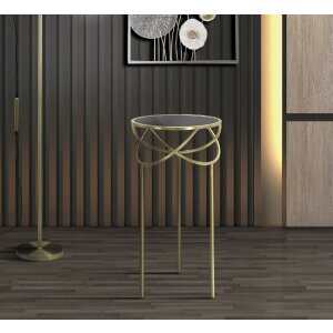 Mauro Ferretti stolik Ring Ø 40x80 cm czarne złoto