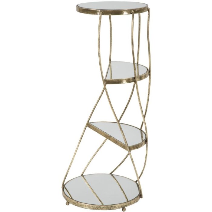 Mauro Ferretti stolik pod telefon Twisty Ø 38x86 cm złoty
