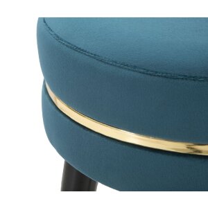 Mauro Ferretti stołek barowy Paris Ø 35x74 cm petrol gold czarny