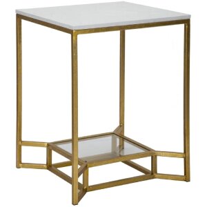 Mauro Ferretti stolik boczny Double Marble 47x47x60 cm...