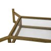 Mauro Ferretti stolik boczny Double Marble 47x47x60 cm złoty biały