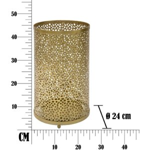 Stojak na parasole Mauro Ferretti Holes Glam Ø 24x43 cm złoty