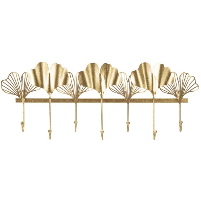 Mauro Ferretti wieszak ścienny 7 skrzydeł 66,2x6x26,3 cm złoty