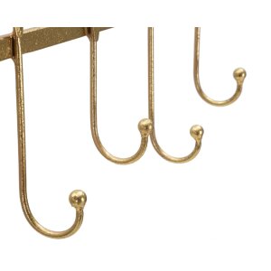 Mauro Ferretti wieszak ścienny 5 skrzydeł 49,5x6x26,3 cm złoty