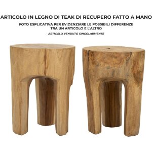 Stołek Mauro Ferretti Ø 30x40 cm brązowy