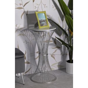 Mauro Ferretti Funnel stolik boczny Ø 40x79 cm srebrny