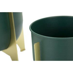 Mauro Ferretti stojak na kwiaty Grent Shet Set 2-częściowy Ø 24,5x26-19x21 cm zielone złoto