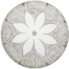 Taca dekoracyjna Mauro Ferretti Atene Polyresin White Wash Ø 35,5x4,4 cm Boho Chic