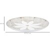 Taca dekoracyjna Mauro Ferretti Atene Polyresin White Wash Ø 35,5x4,4 cm Boho Chic