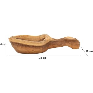 Mauro Ferretti łyżka dekoracyjna 36x16x8 cm brązowa