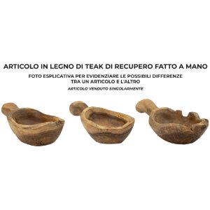 Mauro Ferretti łyżka dekoracyjna 36x16x8 cm brązowa