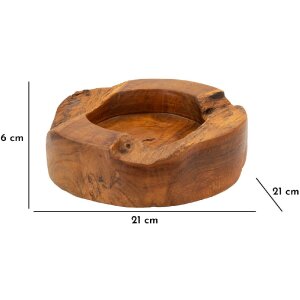 Mauro Ferretti Erusi Plus miska dekoracyjna Ø 21x6 cm brązowa