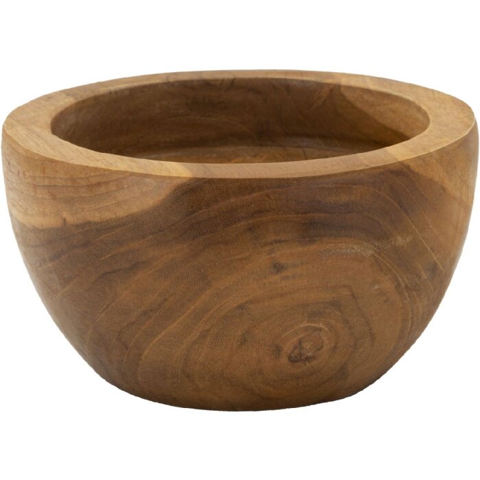 Taca Erusi Simple Teak Ø 15x9,5 cm Brązowa tekowa z recyklingu Ręcznie robiona