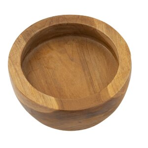 Taca Erusi Simple Teak Ø 15x9,5 cm Brązowa tekowa z recyklingu Ręcznie robiona